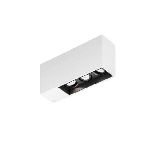 Wever & Ducré+PLANO petit SURFACE 3.0 LED 22.4W 1580lm 3000K CRI>90 31°, hämardatav phase-cut, laevalgusti, matt valge/matt must