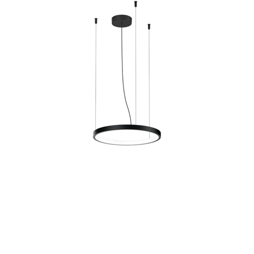 Wever & Ducré+KUJO 1.0 LED 11W 800lm 3000K CRI>90, hämardatav phase-cut, rippvalgusti, matt must