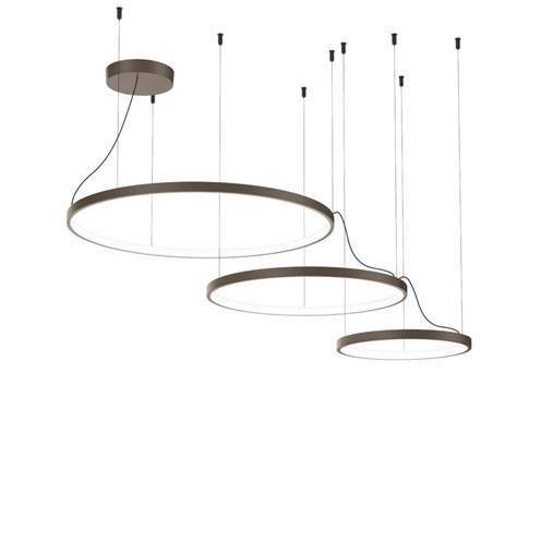 Wever & Ducré+KUJO 3.2.1 LED 60W 3600lm 3000K CRI>90, hämardatav phase-cut, rippvalgusti, pronks