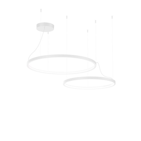 Wever & Ducré+KUJO 3.2 LED 48W 2800lm 3000K CRI>90, hämardatav phase-cut, rippvalgusti, matt valge