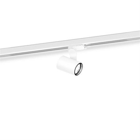 Wever & Ducré+SQUBE on track 3.0 LED 14,6W 1480lm 3000K CRI>90 27°, hämardatav phase-cut, siinivalgusti, matt valge, 3F adapter