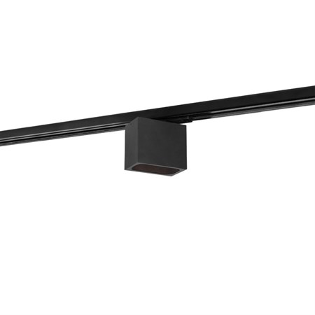 Wever & Ducré+PIRRO OPAL on track 2.0 LED 6,6W 240lm 3000K CRI>90, hämardatav phase-cut, siinivalgusti, matt must, 1F adapter