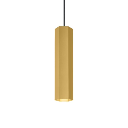 Wever & Ducré+HEXO SUSPENDED 3.0 LED 5,7W 260lm 2000-3000K CRI>90 36°, hämardatav phase-cut, rippvalgusti, harjatud kuld, laerosett tellida eraldi