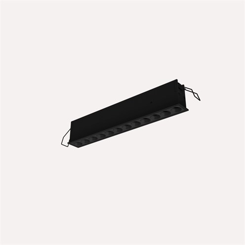 Nexia+Via Dot 12 LED 20W 1847lm 3000K CRI>90 38°, hämardatav DALI, süvisvalgusti, must