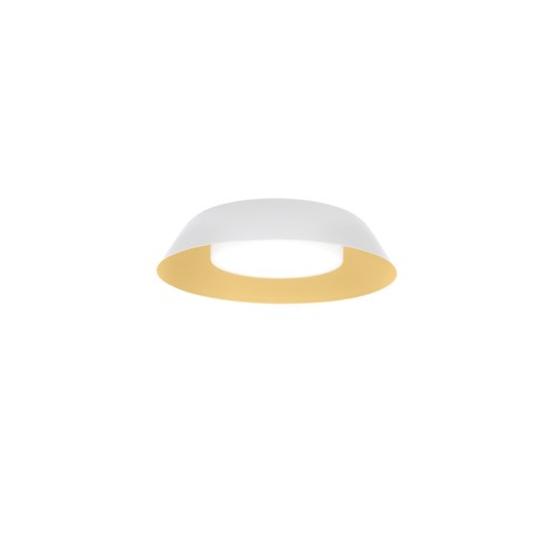 Wever & Ducré+TOWNA 1.0 LED 12W 1050lm 3000K CRI>90, hämardatav phase-cut, IP44, laevalgusti, matt valge/kuldne