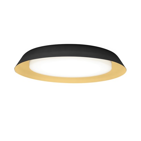 Wever & Ducré+TOWNA 3.0 LED 32W 3060lm 3000K CRI>90, hämardatav phase-cut, IP44, laevalgusti, matt must/kuldne