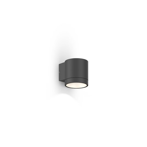 Wever & Ducré+TAIO ROUND WALL OUTDOOR 1.0 LED 10,9W 340lm 2700K CRI>90 105°, hämardatav phase-cut, IP65, välisvalgusti, antratsiithall