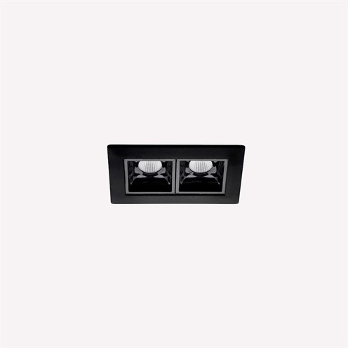 Nexia+Boxet 2 Modules LED 4W 370lm 3000K CRI>90 34° UGR<13, hämardatav DALI, süvisvalgusti, must