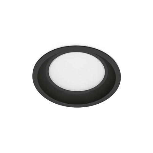 Lombardo+Pop Flat 200 Power LED 36W 3935lm 1000mA 2700K CRI>90, IP65, süvisvalgusti, must, liiteseadmeta