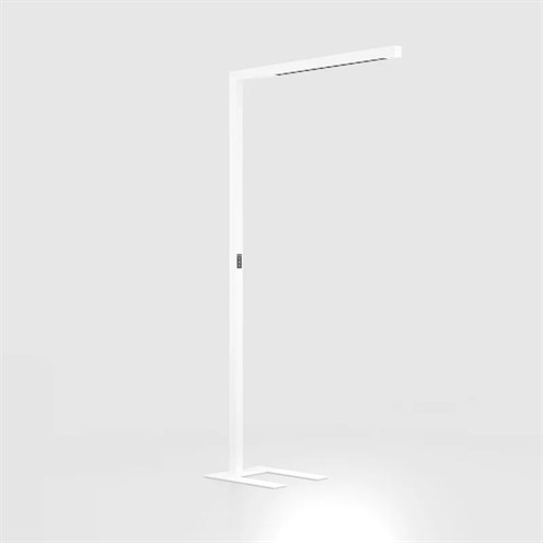 PRO+officeLINE50 free LED 89W 9722lm 2700-6500K CRI>90, hämardatav puutepaneeli ja sensoriga, üles/alla valgusega töökohavalgusti, matt valge, läikiv hõbedane hajuti