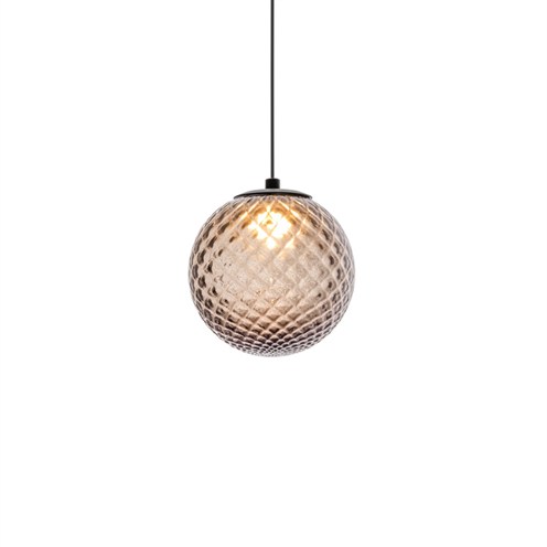 Wever & Ducré+SOLLI 1.0 LED 6W 195lm 350mA 3000K CRI>90, rippvalgusti, suitsune teemantmustriline klaas, laerosett tellida eraldi