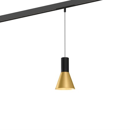 Wever & Ducré+ODREY on STREX 1.3 LED 7W 470lm 3000K CRI>90 32°, hämardatav DALI, siinivalgusti, matt must/kuldne
