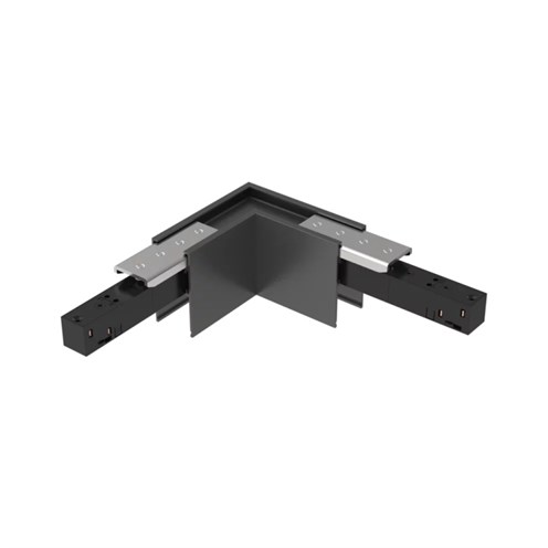 PRO+LINE48V BASIC TRACK voolusiini horisontaal L-nurk, must