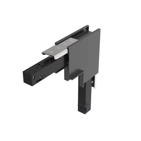 PRO+LINE48V FRAME TRACK voolusiini vertikaal L-nurk, must
