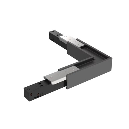 PRO+LINE48V SLIM TRACK voolusiini horisontaal L-nurk, must