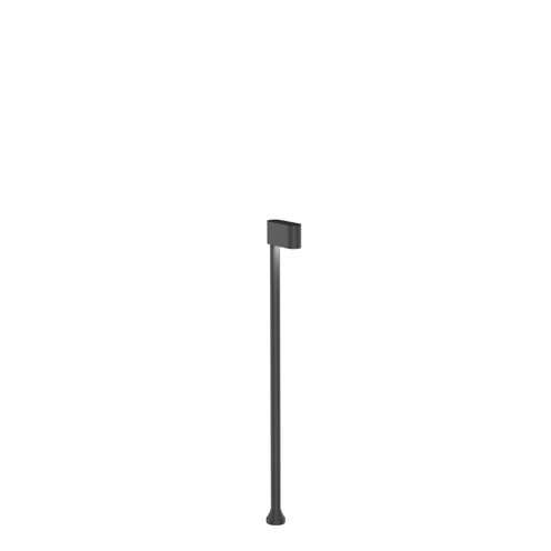 Wever & Ducré+KIOSK FLOOR 1.1 LED 6W 395lm 3000K CRI>90, hämardatav phase-cut, IP65, välisvalgusti, antratsiithall, ilma valgustipostita