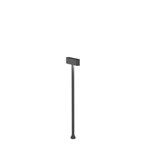 Wever & Ducré+KIOSK FLOOR 1.2 LED 12.1W 760lm 3000K CRI>90, hämardatav phase-cut, IP65, välisvalgusti, antratsiithall, ilma valgustipostita