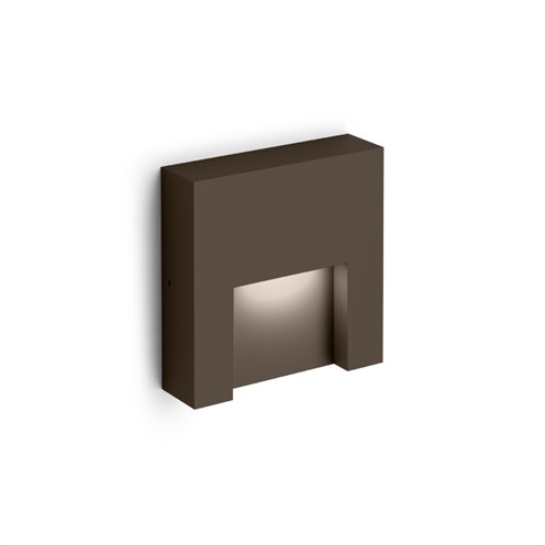 Wever & Ducré+RETO WALL SURFACE OUTDOOR 1.3 LED 5.1W 160lm 3000K CRI>90, hämardatav phase-cut, IP65, välisvalgusti, pronks