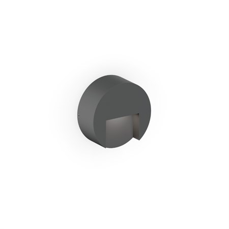 Wever & Ducré+RETO ROUND 0.8 LED 3,3W 105lm 3000K CRI>90, hämardatav phase-cut, IP65, välisvalgusti, antratsiit