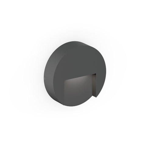 Wever & Ducré+RETO ROUND 1.3 LED 5,1W 160lm 3000K CRI>90, hämardatav phase-cut, IP65, välisvalgusti, antratsiit