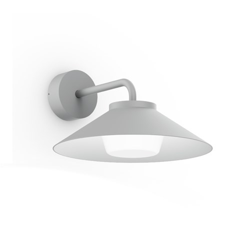 Wever & Ducré+Tradora Wall 1.0 LED 9W 405lm 2700K CRI>90, hämardatav phase-cut, IP65, välisvalgusti, alumiinium, opaalklaas