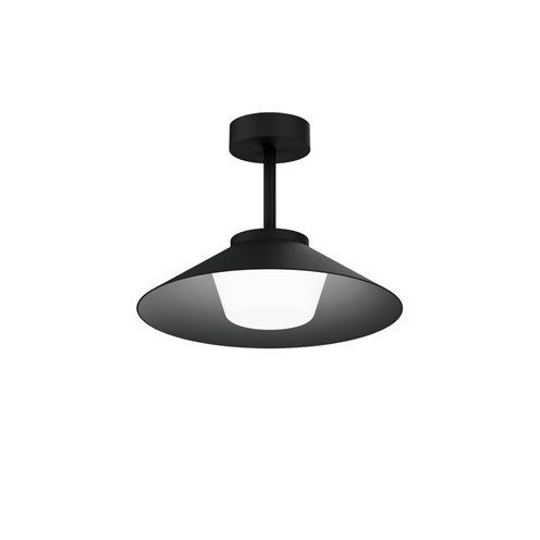 Wever & Ducré+Tradora 1.0 LED 9W 405lm 2700K CRI>90, hämardatav phase-cut, IP65, välisvalgusti, matt must, opaalklaas