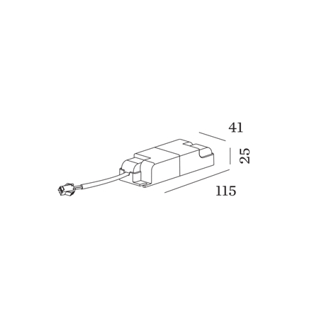 Wever & Ducré+DRIVER 500mA 10W 12-21V PHASE CUT DIM IP20 220-240VAC