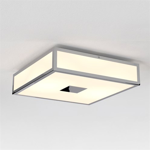 ASTRO+Mashiko Classic 300 Square 2x max. 60W E27, IP44, lae- ja seinavalgusti, poleeritud kroom, klaasist hajuti
