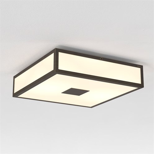 ASTRO+Mashiko Classic 300 Square 2x max. 60W E27, IP44, lae- ja seinavalgusti, pronks, klaasist hajuti