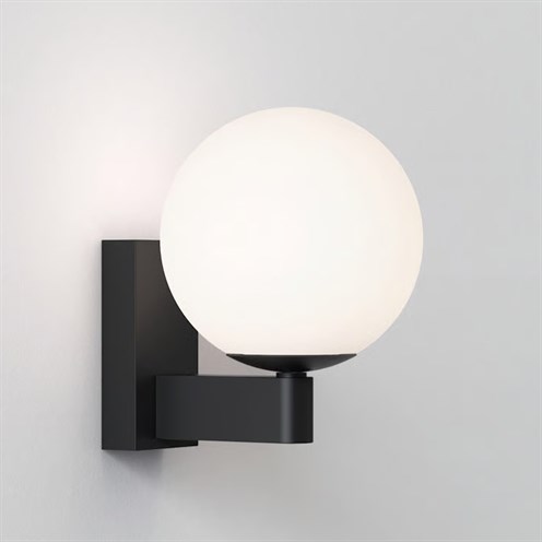 ASTRO+Sagara max. 40W G9, IP44, seinavalgusti, matt must, klaasist hajuti