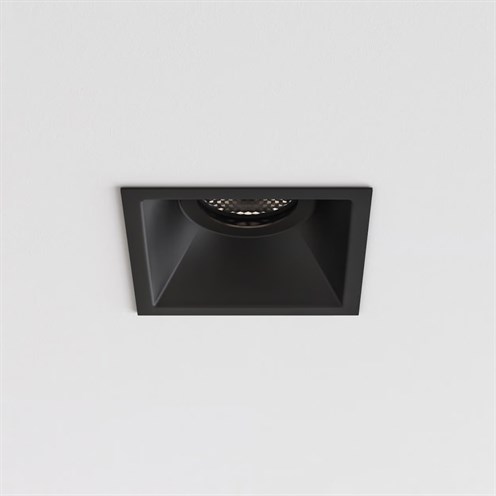 ASTRO+Minima Slimline Square Fixed Fire-Rated max. 6W GU10, IP65, süvisvalgusti, matt must