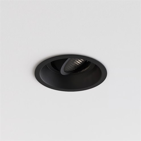 ASTRO+Minima Slimline Round Adjustable Fire-Rated max. 6W GU10, tulekindel süvisvalgusti, matt must