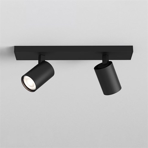 ASTRO+Ascoli Twin 2x max. 50W GU10, laevalgusti, matt must