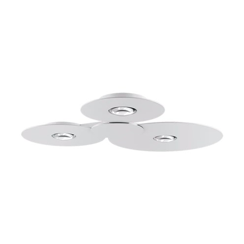 Lodes+Bugia Mega LED 3x15W 3960lm 2700K CRI>90, hämardatav, laevalgusti, läikiv valge