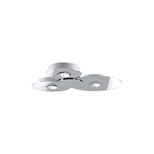 Lodes+Bugia Triple LED 3x15W 3960lm 2700K CRI>90, hämardatav, laevalgusti, kroom