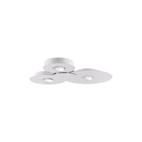 Lodes+Bugia Triple LED 3x15W 3960lm 2700K CRI>90, hämardatav, laevalgusti, läikiv valge