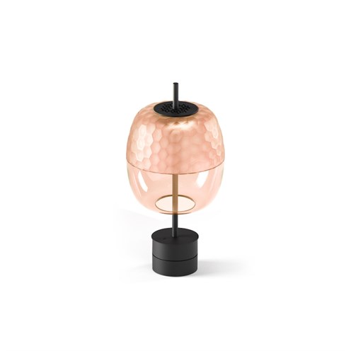 Panzeri+Adamas LED 9W 624lm 2700K CRI>90, hämardatav Push dim, lauavalgusti, roosa/matt must