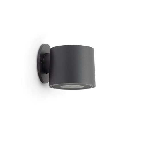 Lombardo+Clic Wall LED 5W 362lm 3000K, hämardatav phase-cut, IP65, välisvalgusti, tumehall