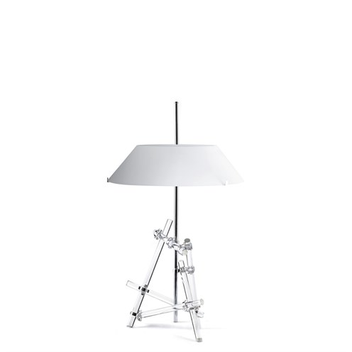 FontanaArte+Ashangai E14, hämardatav, lauavalgusti, valge/kroom