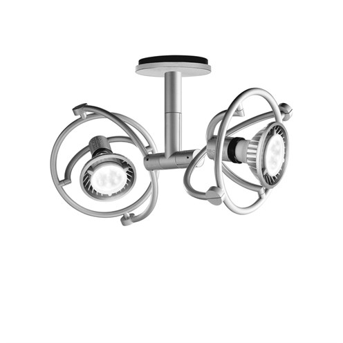 CINI&NILS+Faridue parete 2x max. 100W E27, lae- ja seinavalgusti, hõbedane