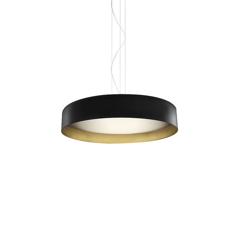 Panzeri+Ginevra 80 LED 82W 7782lm 3000K CRI>90 UGR<19 mikroprismaatiline hajuti, hämardatav Push/DALI, rippvalgusti, must/kuldne