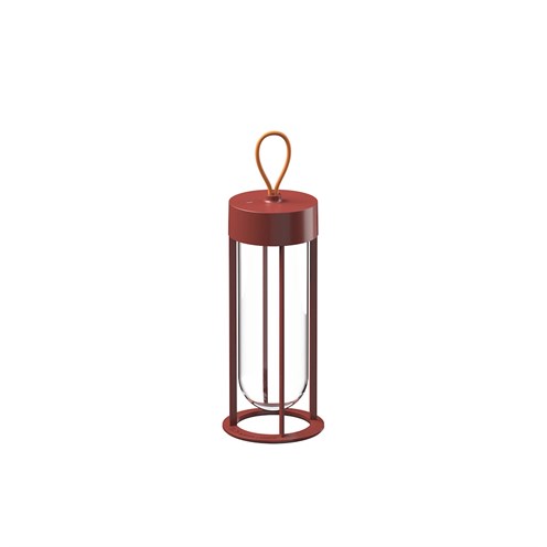 FLOS Outdoor+In Vitro Unplugged LED 2,5W 115lm 2700K CRI>90, hämardatav Touch Dim, IP65, laetav lauavalgusti (tööaeg kuni 6h), terrakota