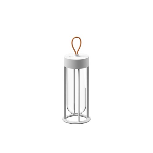 FLOS Outdoor+In Vitro Unplugged LED 2,5W 115lm 2700K CRI>90, hämardatav Touch Dim, IP65, laetav lauavalgusti (tööaeg kuni 6h), valge