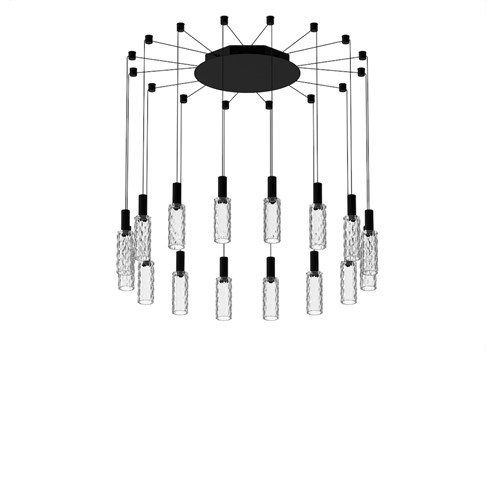 Panzeri+Scent Pixel Cluster 16 elements LED 47W 2896lm 2700K CRI>90, hämardatav Push/DALI, rippvalgusti, klaar