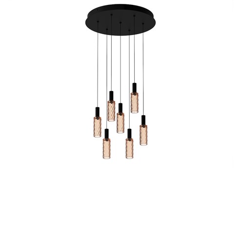 Panzeri+Scent Pixel Cluster 7 elements LED 22W 1267lm 2700K CRI>90, rippvalgusti, roosa