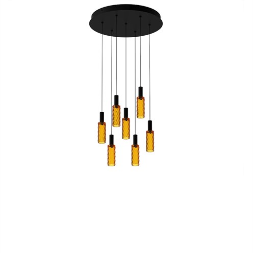 Panzeri+Scent Pixel Cluster 7 elements LED 22W 1267lm 2700K CRI>90, rippvalgusti, oranž