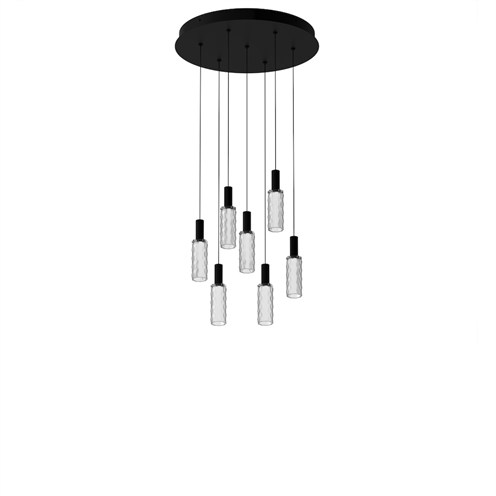 Panzeri+Scent Pixel Cluster 7 elements LED 22W 1267lm 2700K CRI>90, rippvalgusti, jääklaas