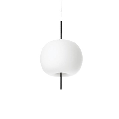 Kdln+KUSHI 33 SUSPENSION max. 30W E27, rippvalgusti, must, opaalklaas