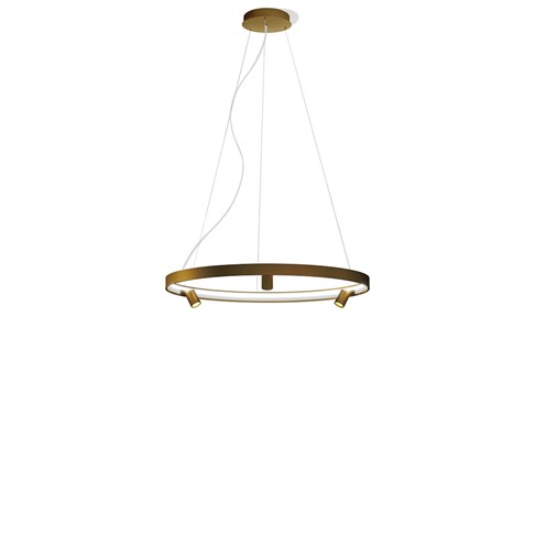 Panzeri+Arena Ø100 LED 78W 6743lm 2700K CRI>90 30°, hämardatav Push/DALI, rippvalgusti, pronks