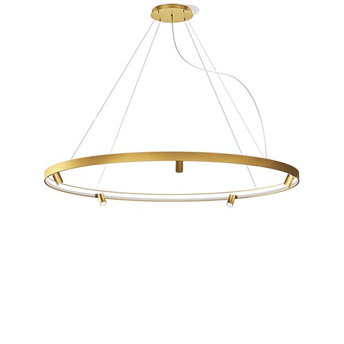 Panzeri+Arena Ø200 LED 133W 12598lm 2700K CRI>90 30°, hämardatav Push/DALI, rippvalgusti, matt messing